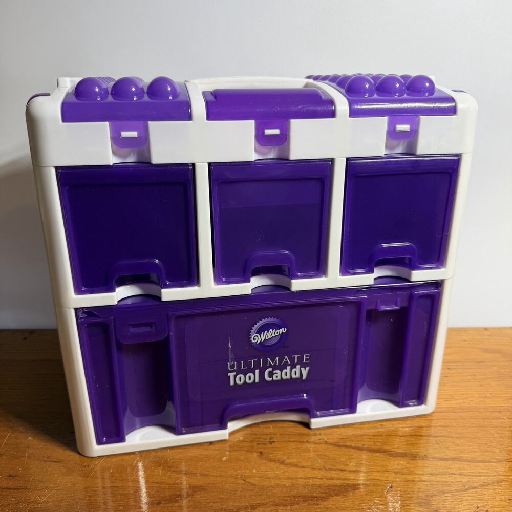 Wilton Ultimate Professional Cake Decorating Caddy Storage Box Purple